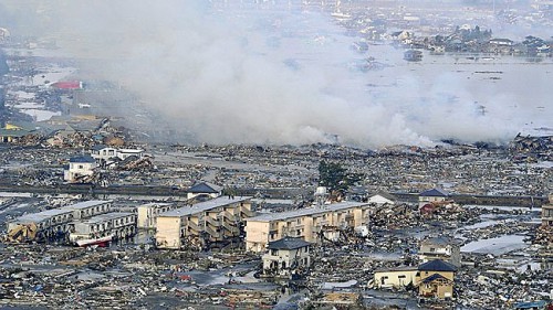 Quang cảnh nhà máy điện hạt nhân Sendai sau trận động đất, sóng thần hồi tháng 3/2011 (Ảnh: thexodirectory.com)